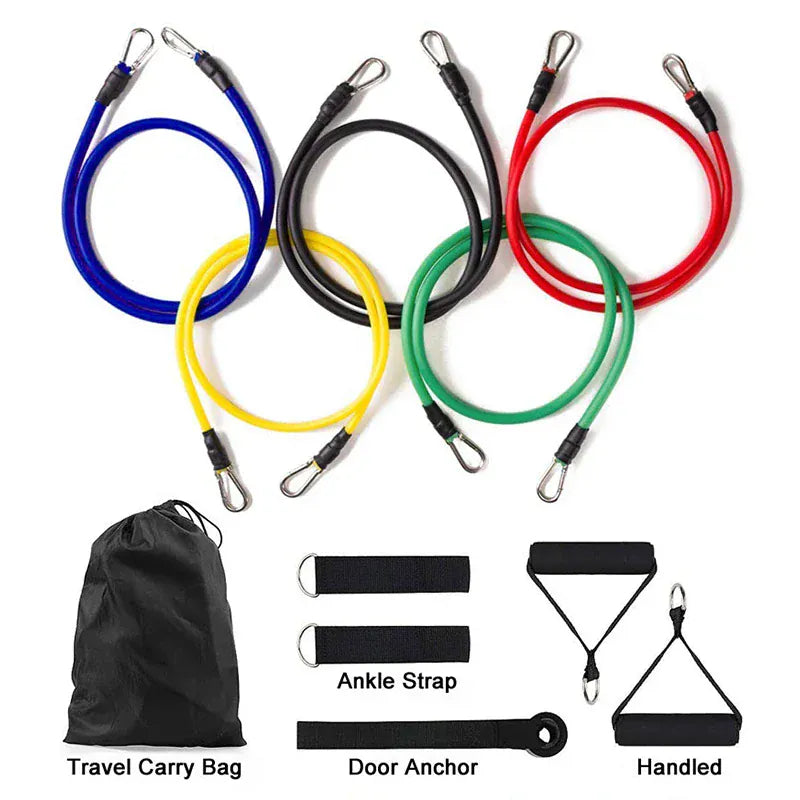 11pcs/Set Resistance Bands with carry bag