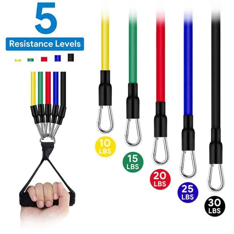 11pcs/Set Resistance Bands with carry bag