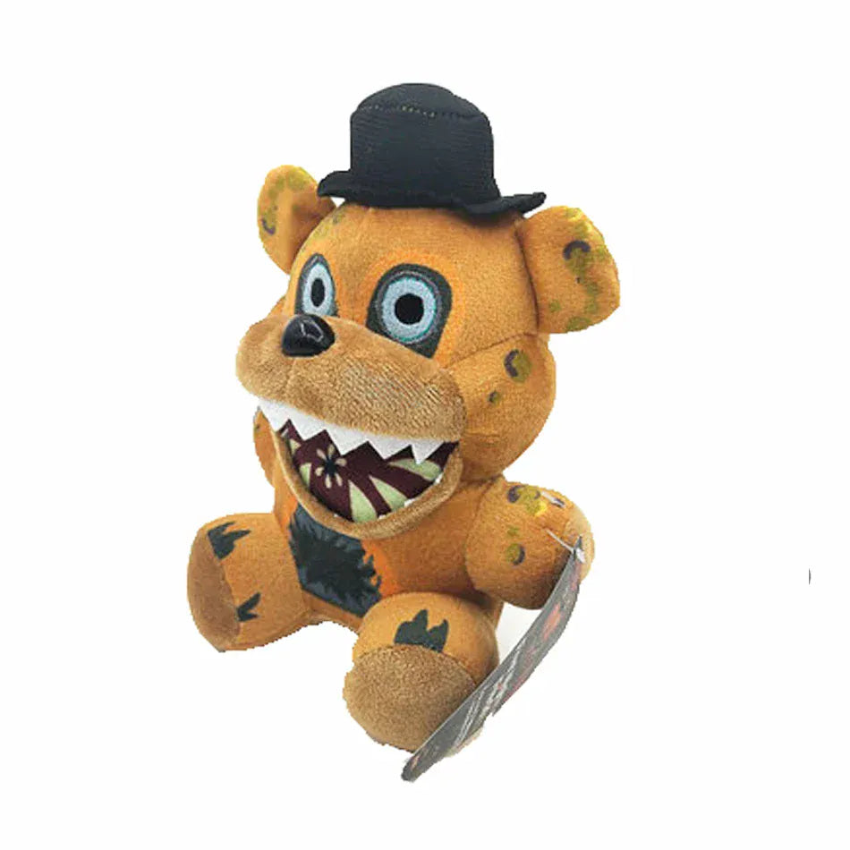 18cm FNAF Stuffed Plush Toys Freddy Fazbear Bear Foxy Rabbit Bonnie Chica Peluche Juguetes 5 Nights At Freddy Plushie Toys Gifts