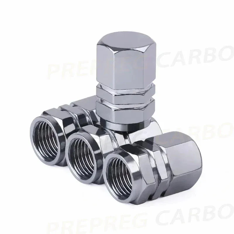 4Pcs Car Tire Valve Stems Cap Knurling Style Tire Valve Cap Aluminum Tire Wheel Stem Air Valve Cap Car Accessories