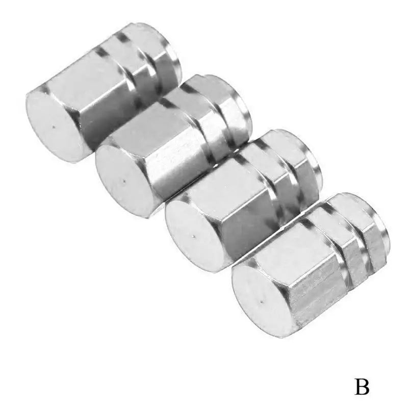 4Pcs Car Tire Valve Stems Cap Knurling Style Tire Valve Cap Aluminum Tire Wheel Stem Air Valve Cap Car Universal Accessories