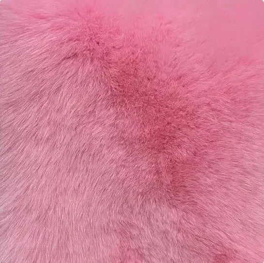 V-Neck Faux Fox Fur Coat - Long Sleeve Winter Jacket for Women