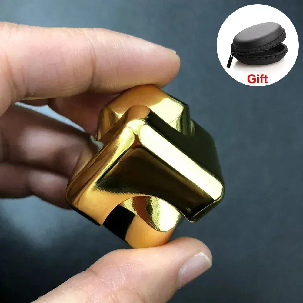 Alloy Cube Spinner Fingertip Gyroscope Fidget Anti Stress Toys Adult Office Home Travel Portable Stress Relief Toys Xmas Gifts