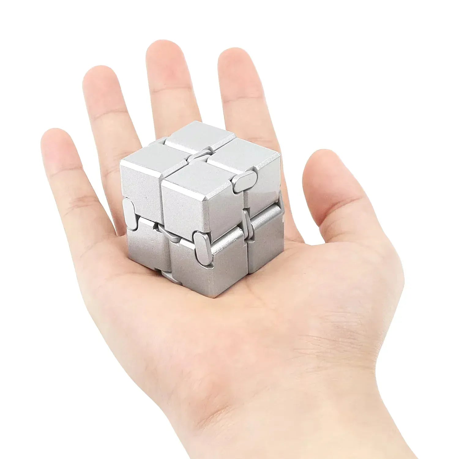 Alloy Infinity Cube Fidget Toy Ultra-Durable Sensory Stress Reliever for Adults & Kids Anxiety Relief Gift
