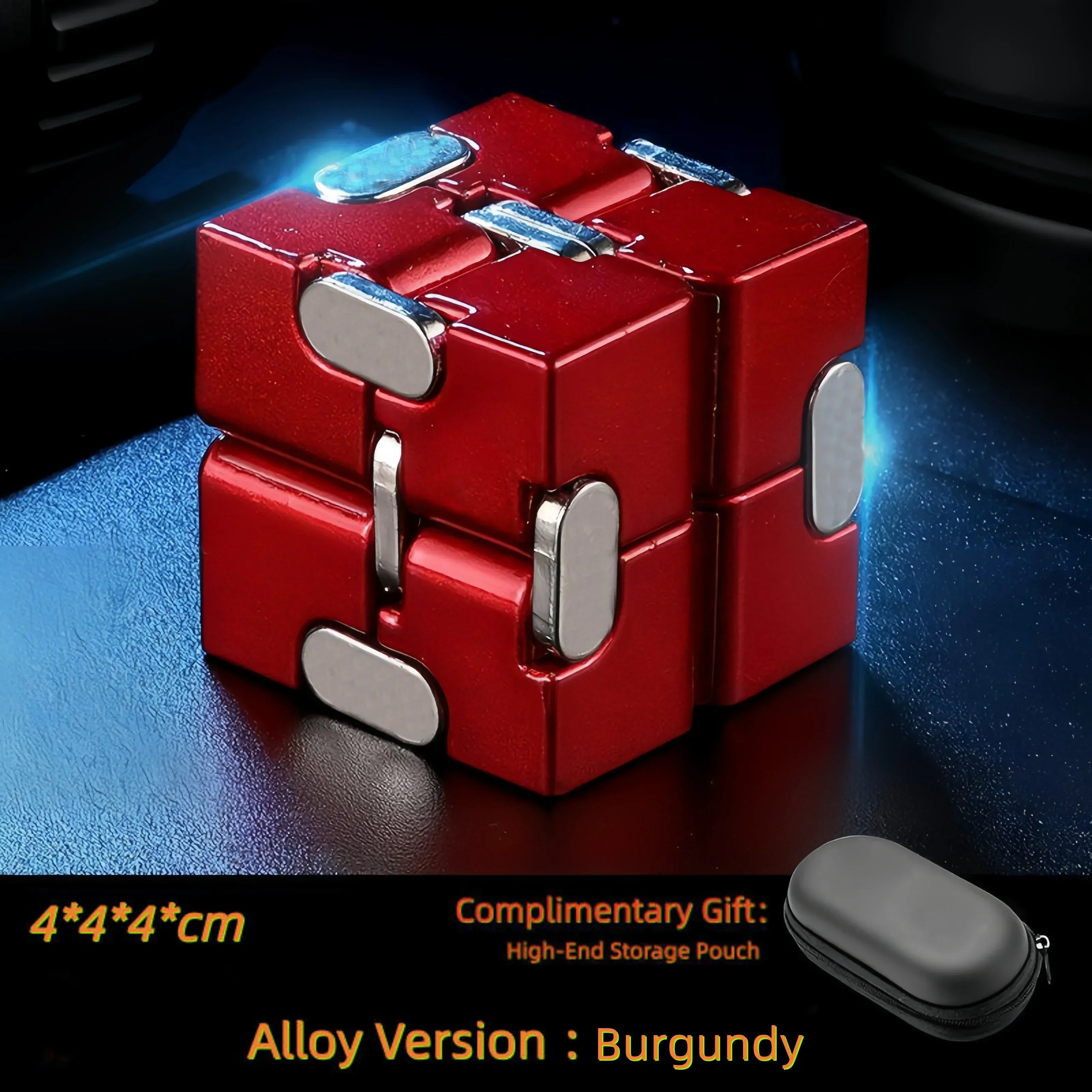 Alloy Infinity Cube Fidget Toy Ultra-Durable Sensory Stress Reliever for Adults & Kids Anxiety Relief Gift