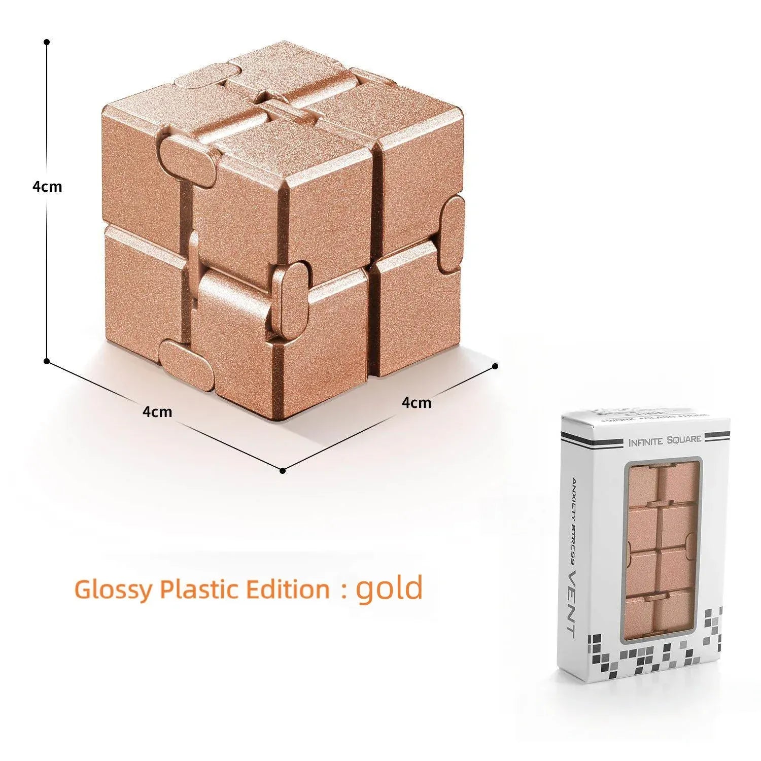 Alloy Infinity Cube Fidget Toy Ultra-Durable Sensory Stress Reliever for Adults & Kids Anxiety Relief Gift