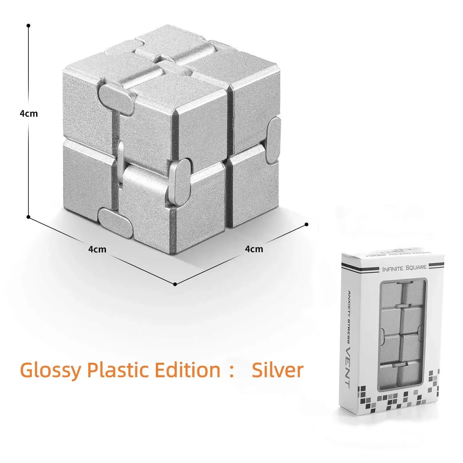 Alloy Infinity Cube Fidget Toy Ultra-Durable Sensory Stress Reliever for Adults & Kids Anxiety Relief Gift