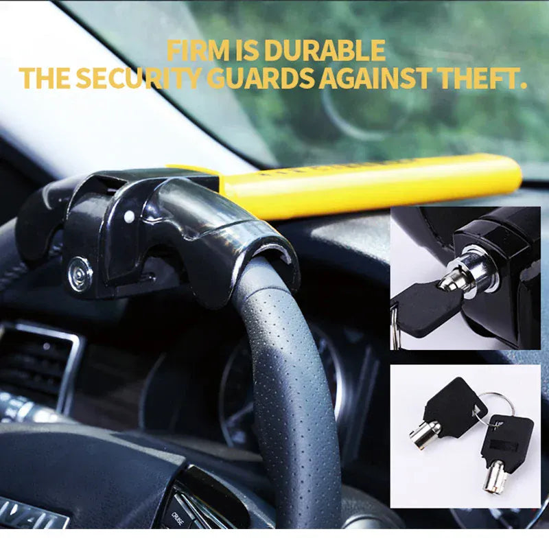 Heavy-Duty Steering Wheel Lock - Universal Anti-Theft Car Security