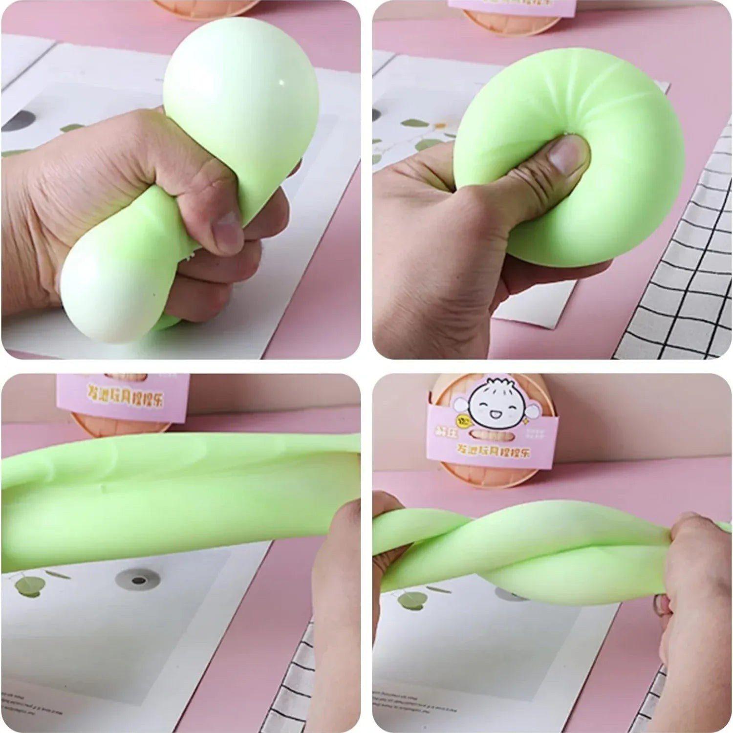 Dumpling Squishy Stress Ball with Mini Steamer - Sensory Fidget Toy