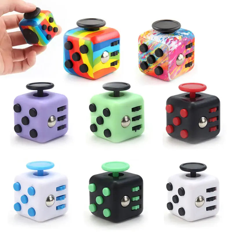 Compact Fidget Cube - Multi-Sensory Stress Relief Toy for Anxiety, ADHD & Focus