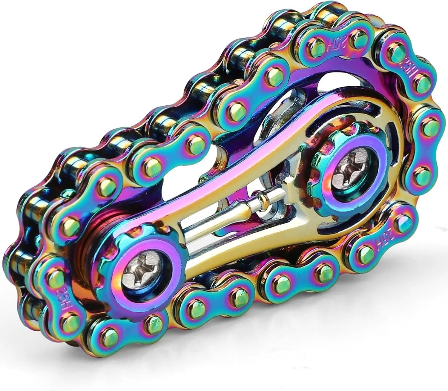 Fidget Chain Bike Spinner - Metal Stress Relief Toy for Focus & Anxiety
