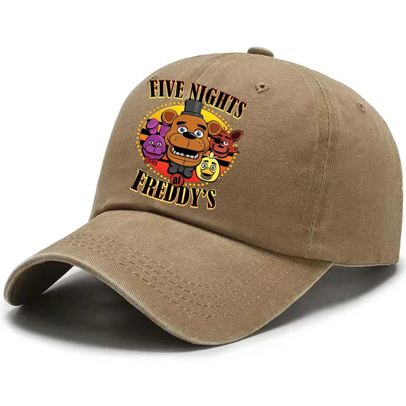 Five Nights At Freddys Baseball Cap Men Fnafs Anime Retro Sun Hat Boy Outdoor Sports Sunbonnet Adult Spring Autumn Headgear Gift