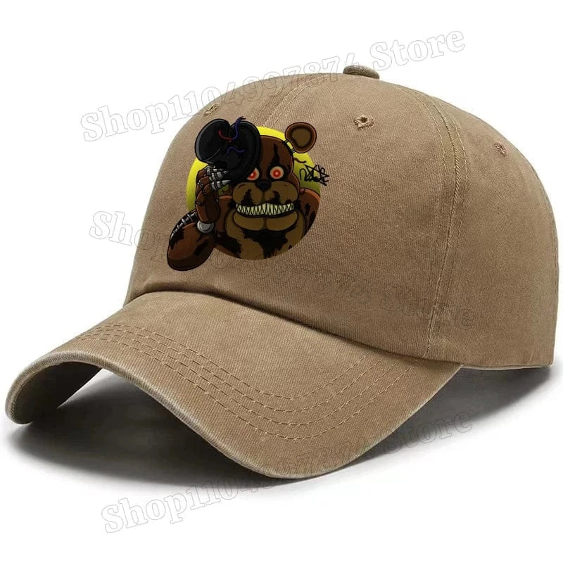 Five Nights At Freddys Baseball Cap Men Fnafs Anime Retro Sun Hat Boy Outdoor Sports Sunbonnet Adult Spring Autumn Headgear Gift