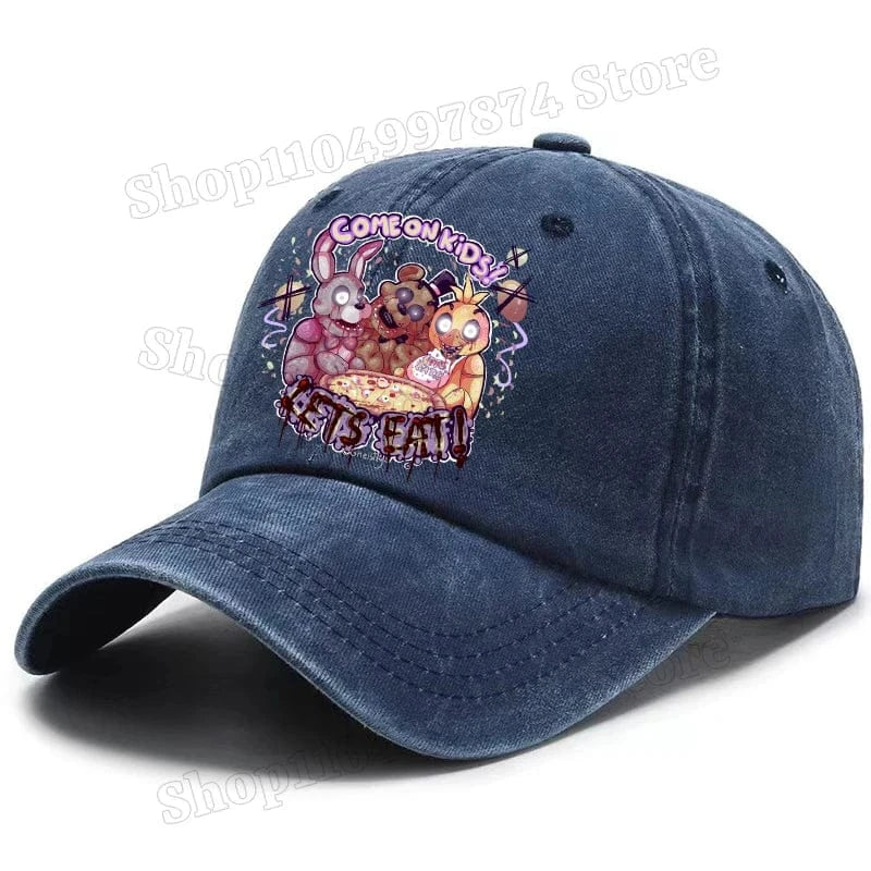 Five Nights At Freddys Baseball Cap Men Fnafs Anime Retro Sun Hat Boy Outdoor Sports Sunbonnet Adult Spring Autumn Headgear Gift