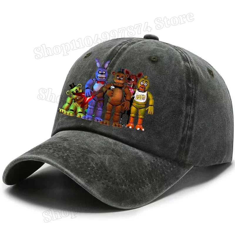 Five Nights At Freddys Baseball Cap Men Fnafs Anime Retro Sun Hat Boy Outdoor Sports Sunbonnet Adult Spring Autumn Headgear Gift