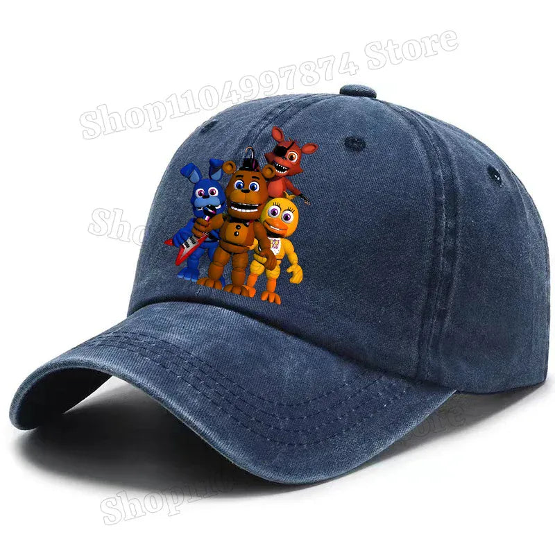 Five Nights At Freddys Baseball Cap Men Fnafs Anime Retro Sun Hat Boy Outdoor Sports Sunbonnet Adult Spring Autumn Headgear Gift