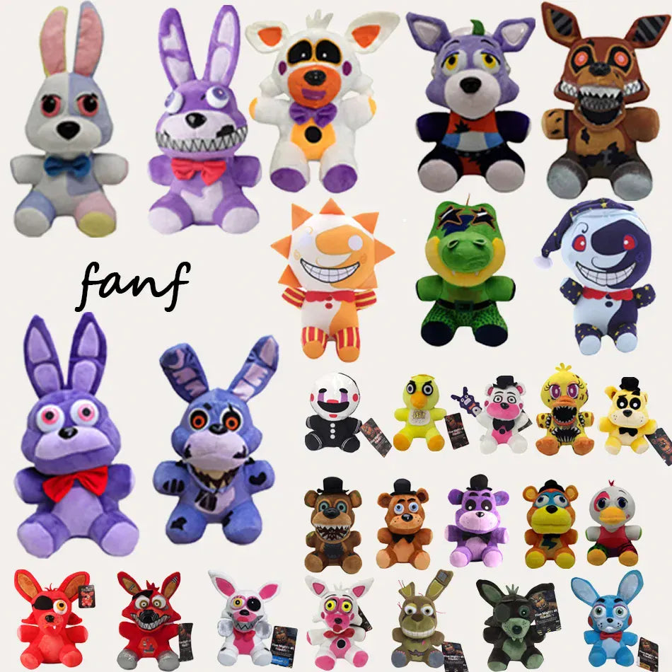 FNAF 18cm Plush Toys Bonnie Bear Foxy Cute Cartoon Stuffed Dolls Five Night at Freddy's Freddy Games Gift for Children