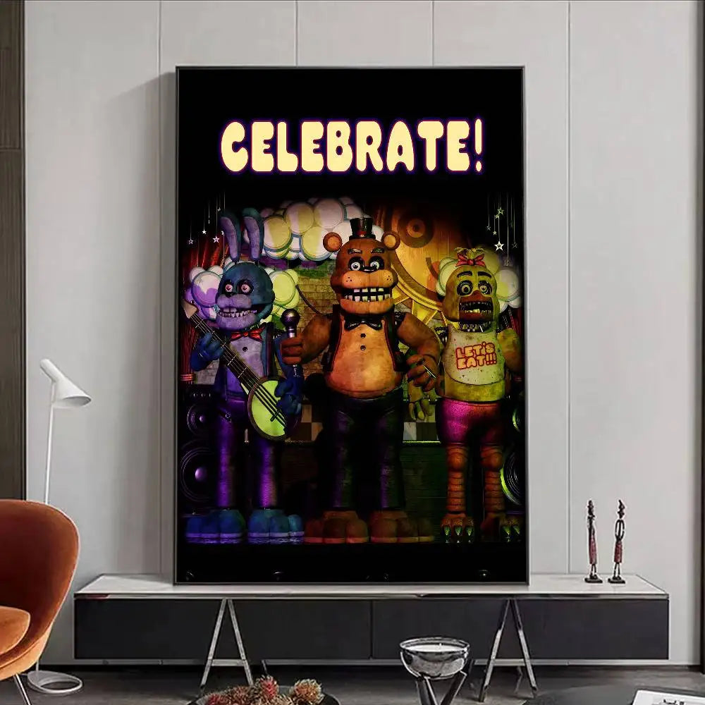 FNAF Five-nights-At-Freddys Ultimate Group Poster HD art poster for home living room bar office decoration sticky, waterproof