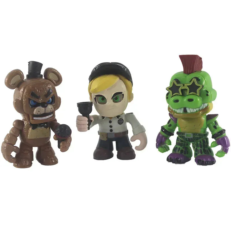 FNAF Panic Game Midnight Toy Bear Foxy Chica Fazbear Bonnie Change Masks Action Figurine Anime1 PCS Randomly Sent