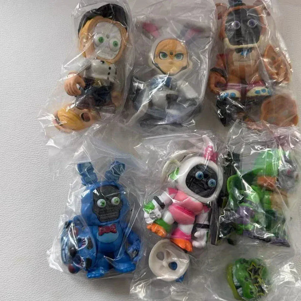 FNAF Panic Game Midnight Toy Bear Foxy Chica Fazbear Bonnie Change Masks Action Figurine Anime1 PCS Randomly Sent