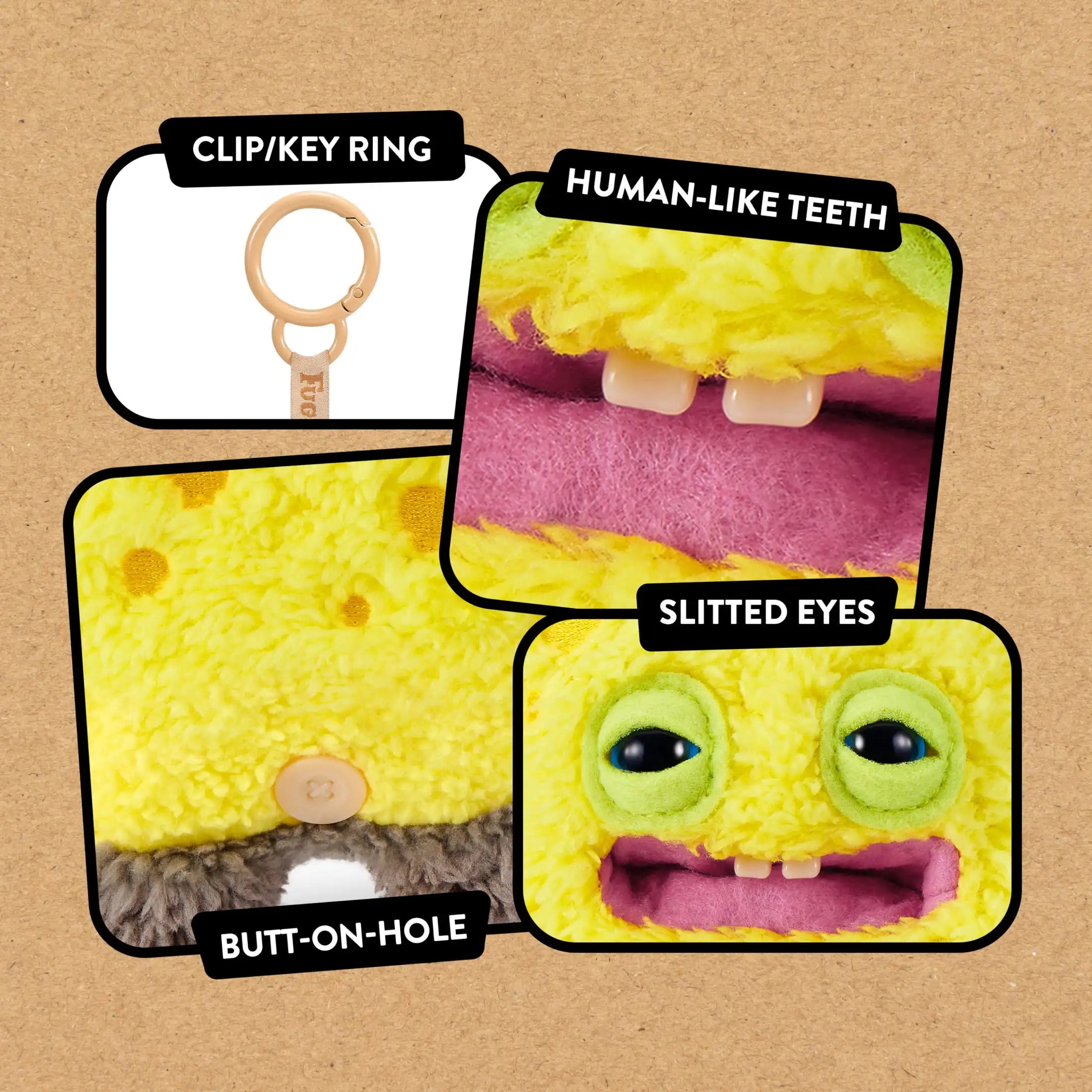 Fuggler Funny Ugly Monster Plush Toys Keychain Kawaii Fuggler Monster Rabbits Cute Stuffed Peluche Dolls Pendants Gifts Kid 12CM