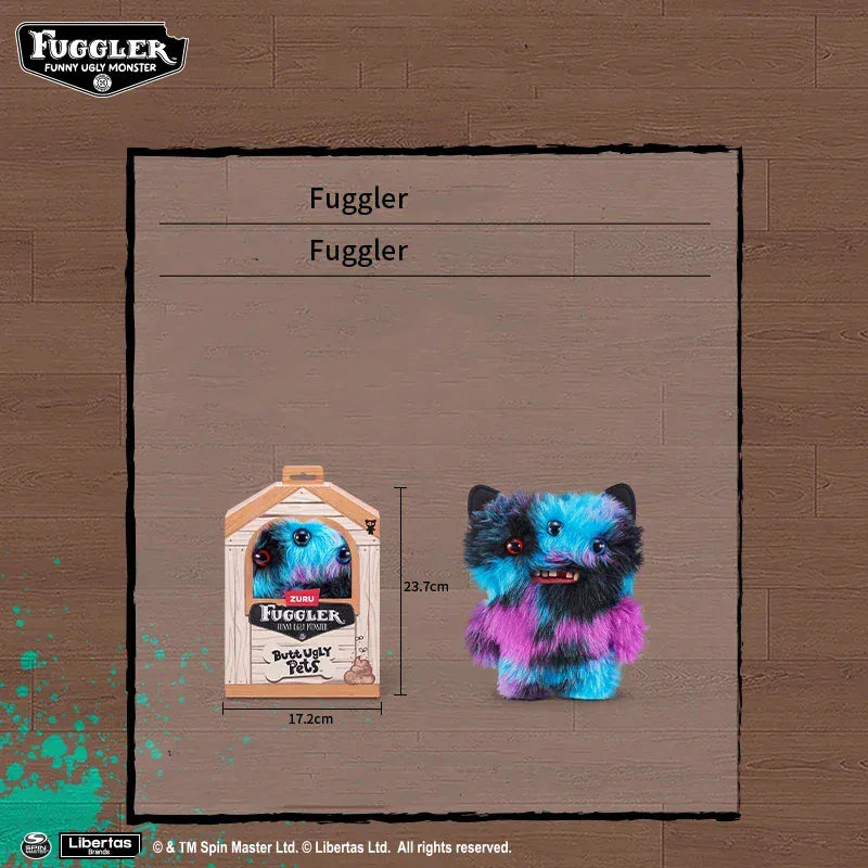 Fuggler Plush Toys Butt Ugly Monster Teeth Pets Series Mr Buttons Golden Retriever Fugg Stuffed Animal Fuggs Peluche Dolls 23CM