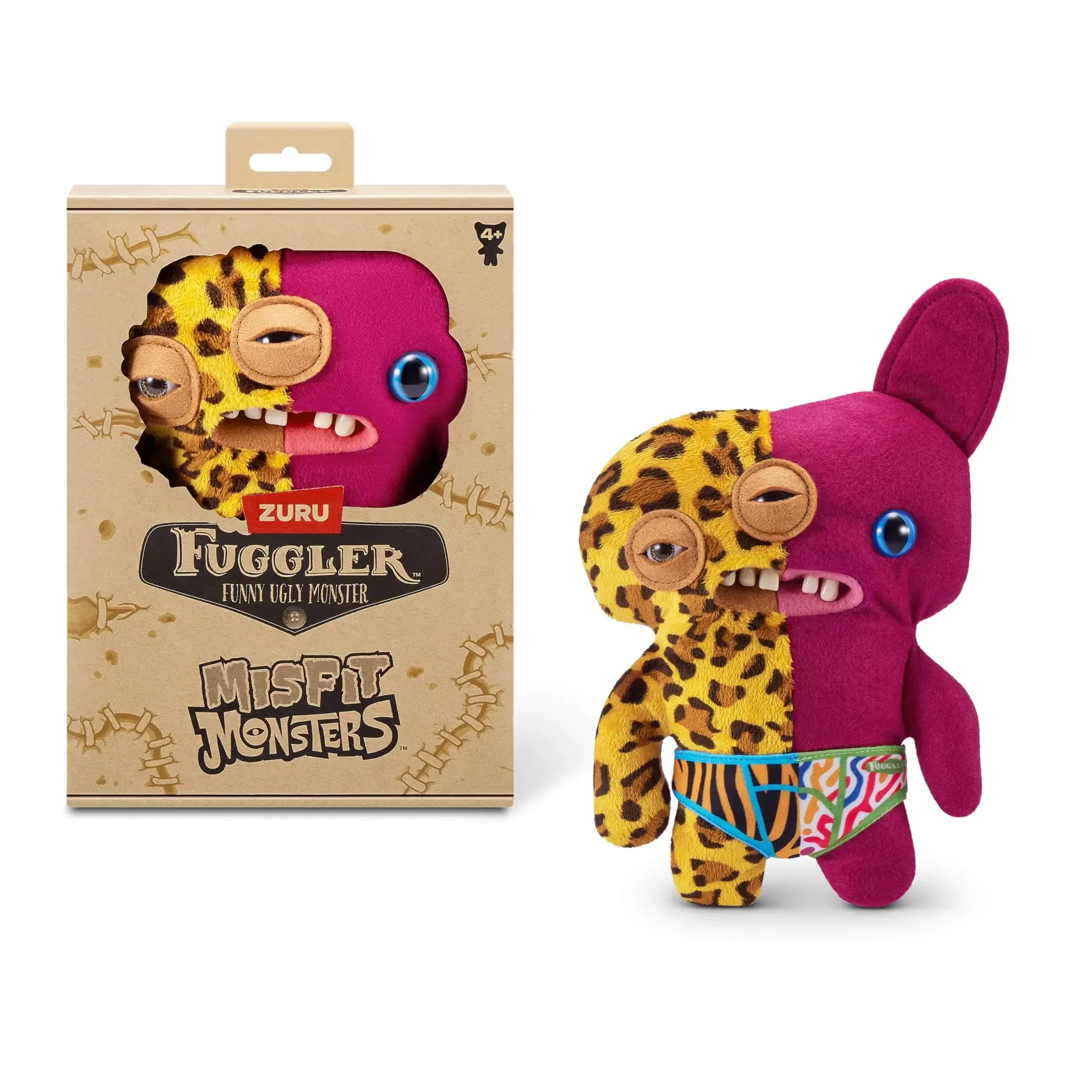 Fuggler WideEyed Tooths Monster Plush Dolls Soft Fuggler Stuffed Pants Gap Toothed McGoo‌ ‌Monstrosity Peluche Toys