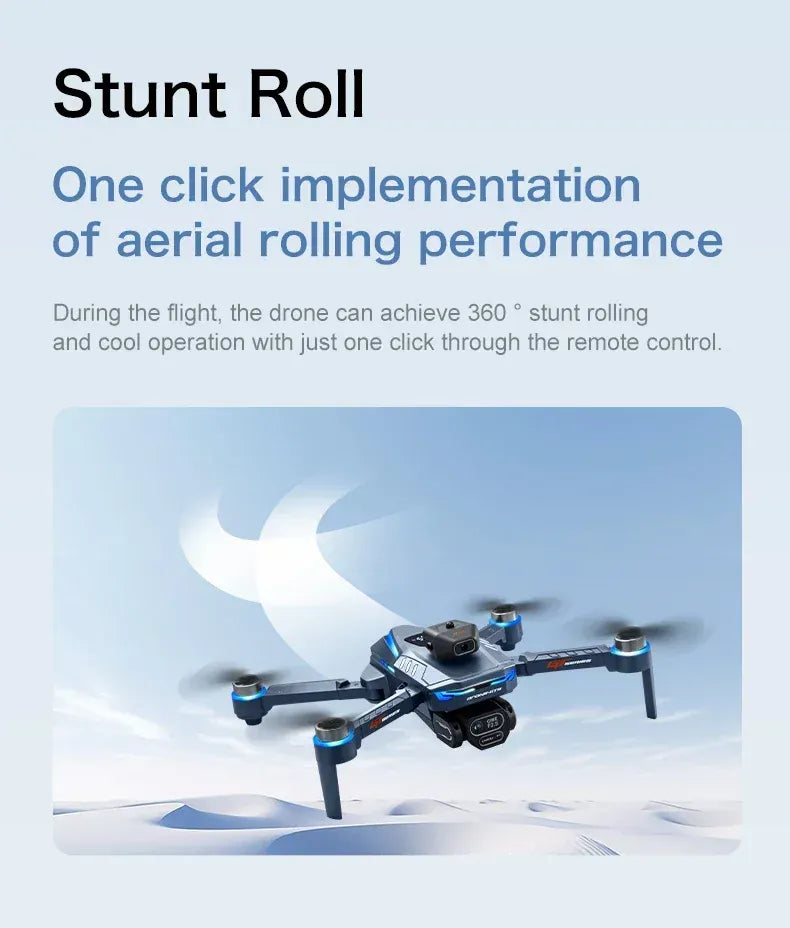 GT8 Drone 4K HD Camera Obstacle Avoidance Aerial Photography Brushless Drone with Screen Foldable RC Drone Quadcopter RTF