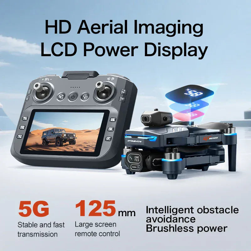 GT8 Drone 6K /8K HD Camera Obstacle Avoidance Aerial Photography Brushless Drone with Screen Foldable RC Drone four-axis Drone