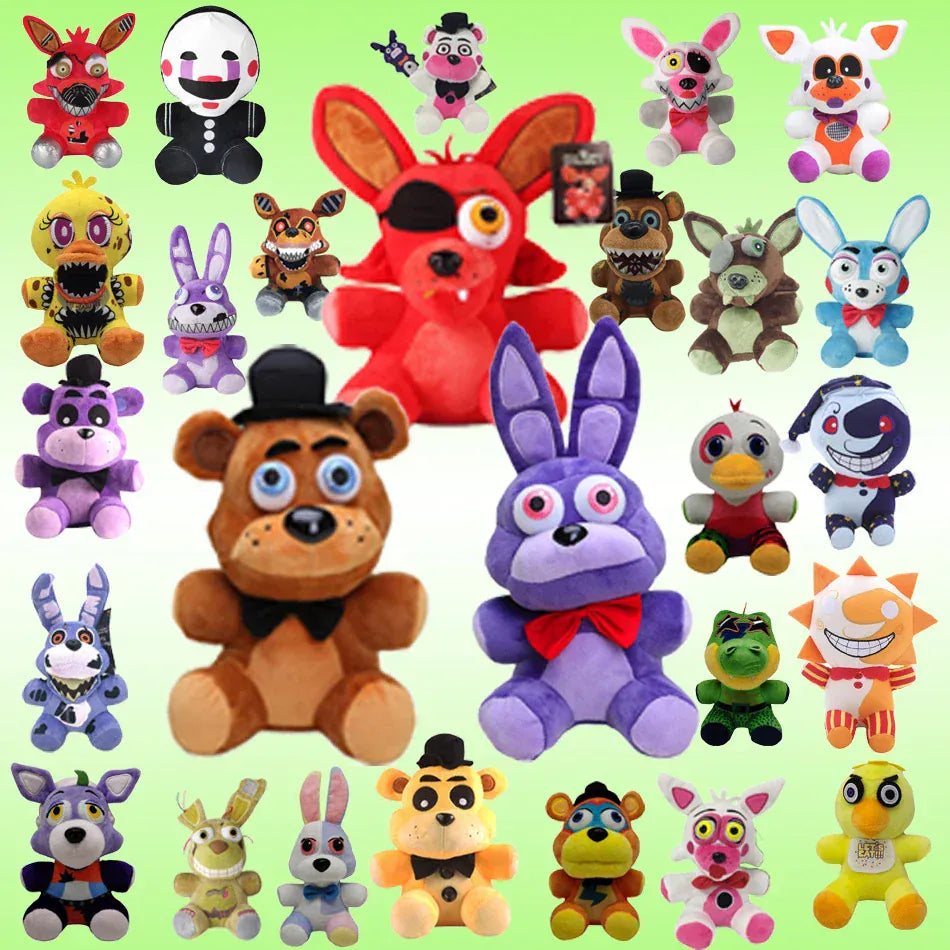 HOT 18cm FNAF Plush Toys Kawaii Freddys Animal Foxy Bonnie Bear Ribbit Stuffed Plush Toys In Stock Plush Birthday Gift For Kids