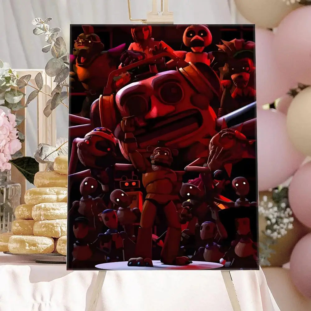 New F-F-FNAF Movie Game Poster HD Anime Hot Theme Singer/OST/Movie-Waterproof Self-Stick Home Decor