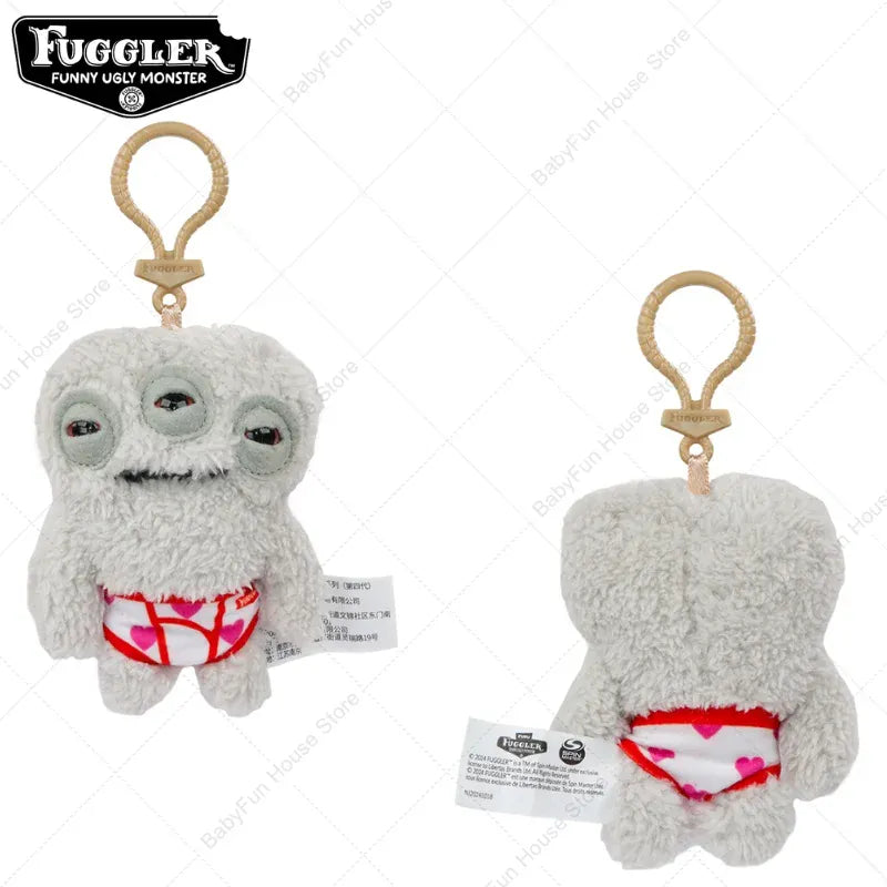 Original Fuggler Ugly Teeth Monsters Plush Toys Keychains Fugglers Wide Eyed Weirdo Annoyed Alien Rabbit Peluche Dolls Pendants