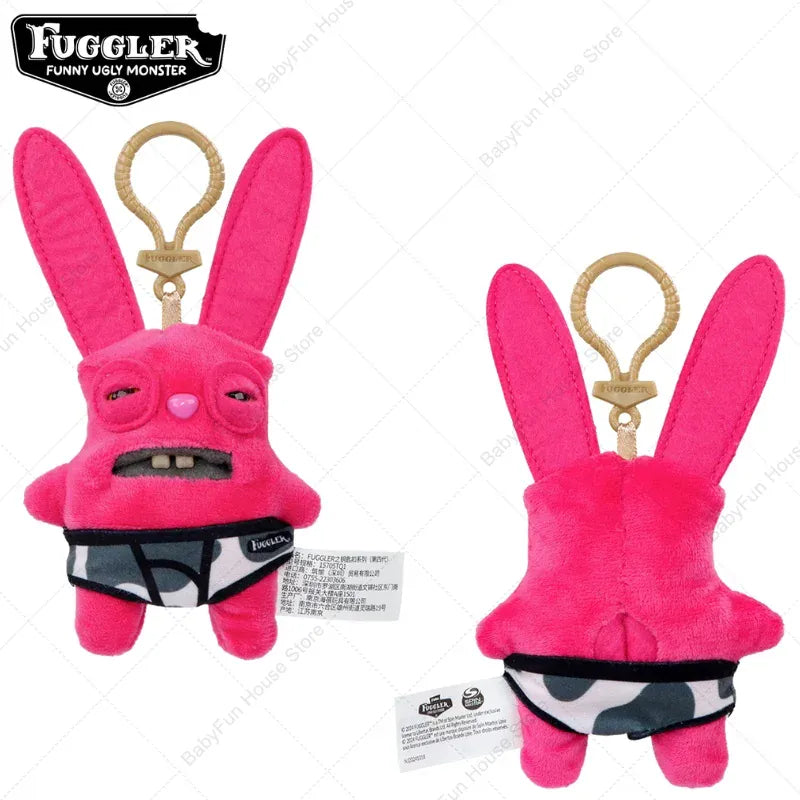 Original Fuggler Ugly Teeth Monsters Plush Toys Keychains Fugglers Wide Eyed Weirdo Annoyed Alien Rabbit Peluche Dolls Pendants
