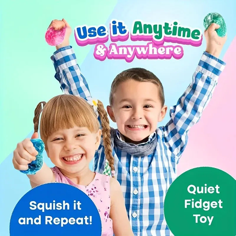 Textured Ice Ball Squishy Fidget Toy - Soft Squeeze Stress Relief for Kids & Adults