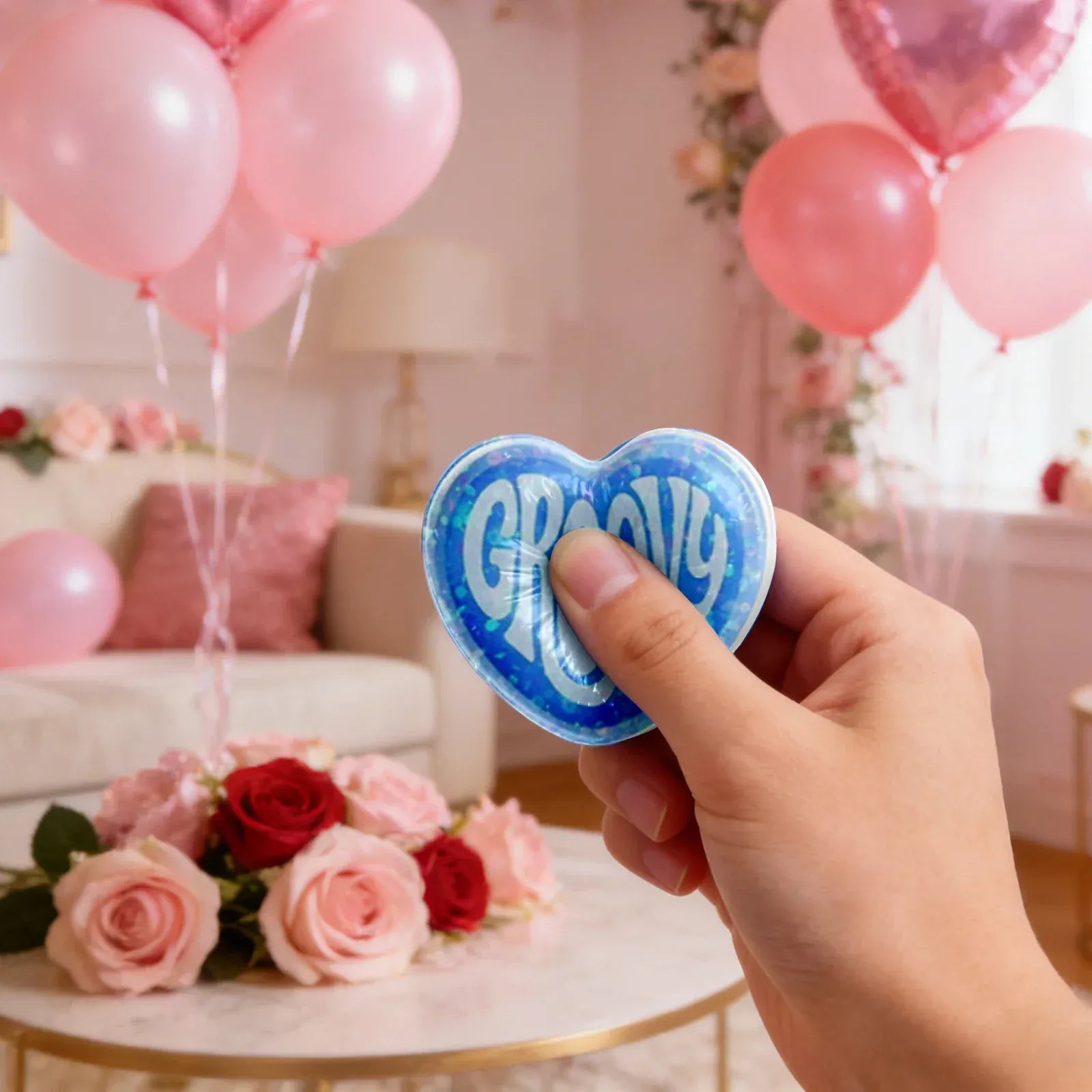 Valentine’s Day Heart Stress Toys, 3 Pack Heart-Shaped Squeeze Sensory Toys, Soft Slow Rising Love Shape Stress Toys, 1.57in